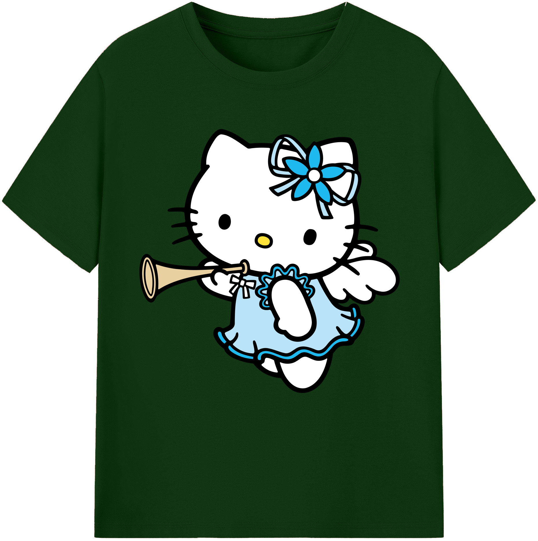 （画像用） Hello Kitty ハローキティ 綿100％半袖Tシャツ（フロントプリント）